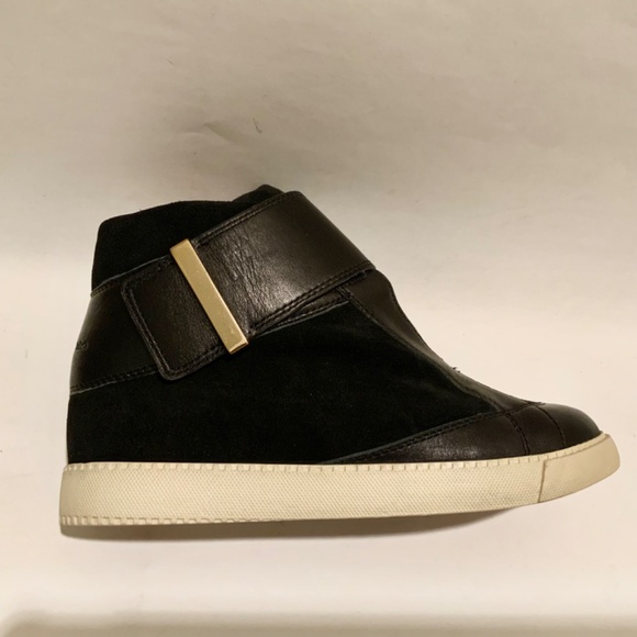 SEE BY CHLOE Shoes Sami Black Nappa Leather High Top Ankle Sneaker with Buckle - Picture 7 of 11